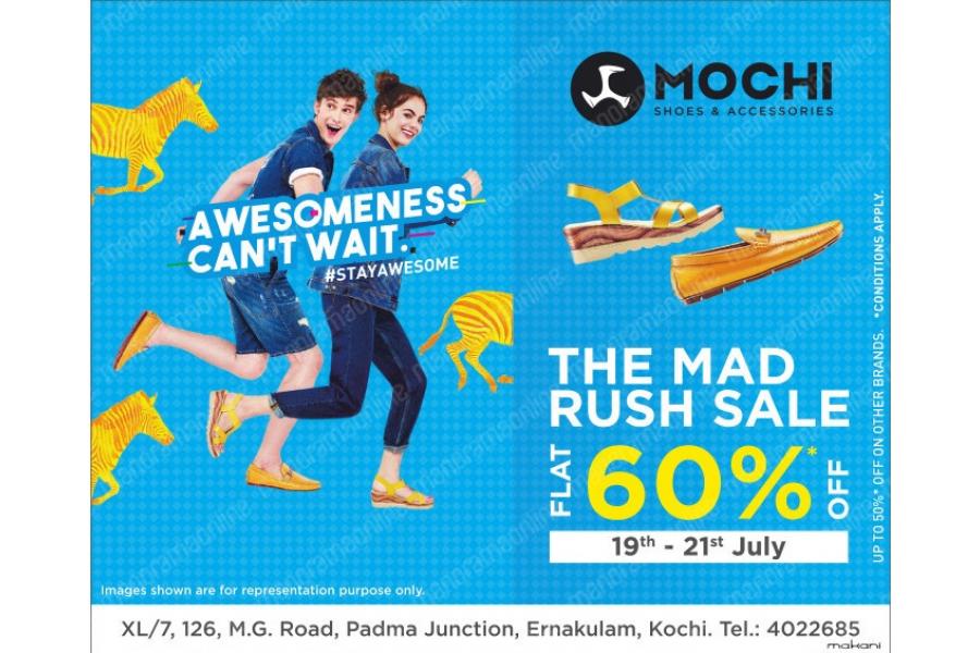 The Mad Rush sale on Mochi Shoes and Accessories with flat 60% OFF.