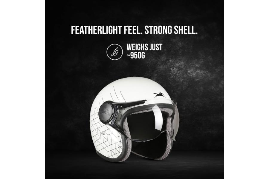 TVS Cruisetown Open Face Helmet   Half Face Helmet for Riders 