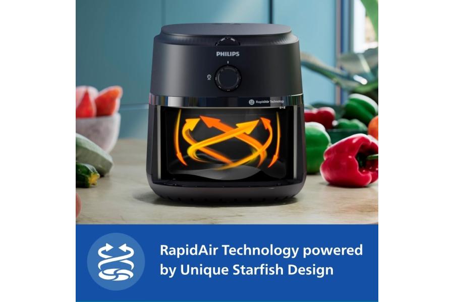  PHILIPS Air Fryer NA120/00, uses up to 90% less fat, 1500W, 4.2 Liter
