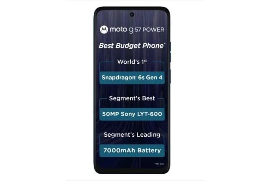 Motorola G57 Power 5G (Corsair, 8GB RAM, 128GB Storage) 