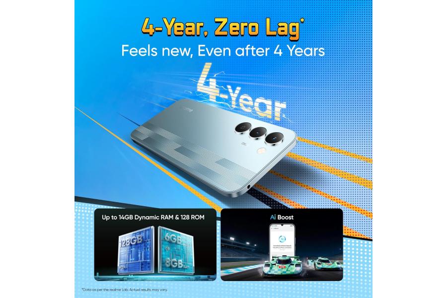 realme narzo 100 Lite 5G (Frost Silver,4GB+128GB) | 7000mAh Titan Batt