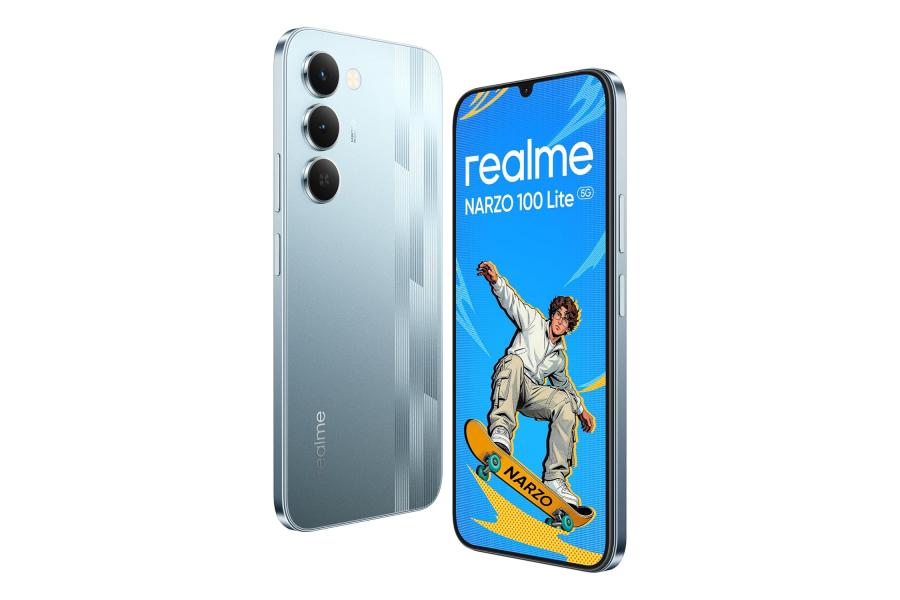realme narzo 100 Lite 5G (Frost Silver,4GB+128GB) | 7000mAh Titan Batt