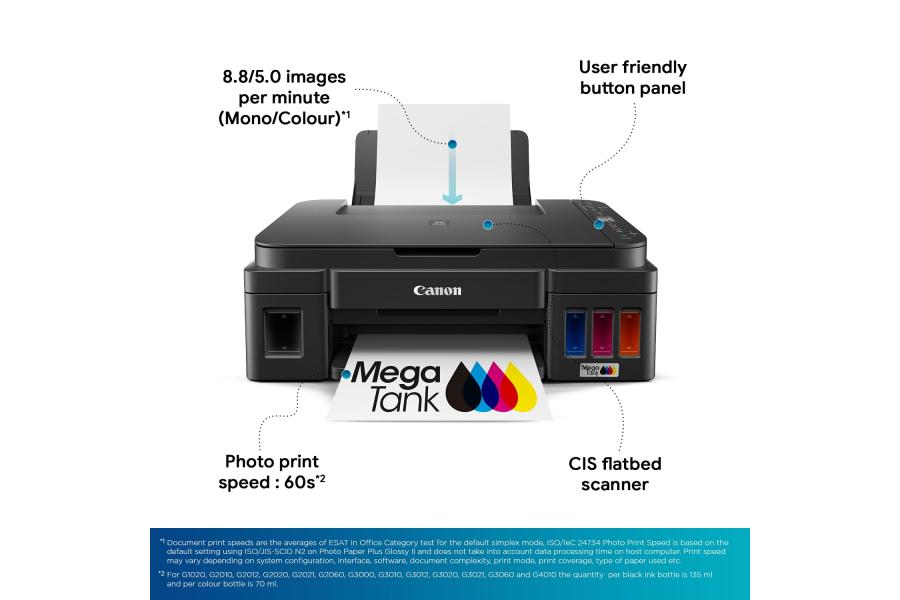 Canon PIXMA MegaTank G3010 All-in-One Wireless Ink Tank Colour Printer