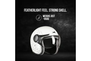 TVS Cruisetown Open Face Helmet   Half Face Helmet for Riders 