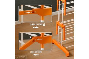 Happer Premium Clothes Stand for Drying with Wheels 
